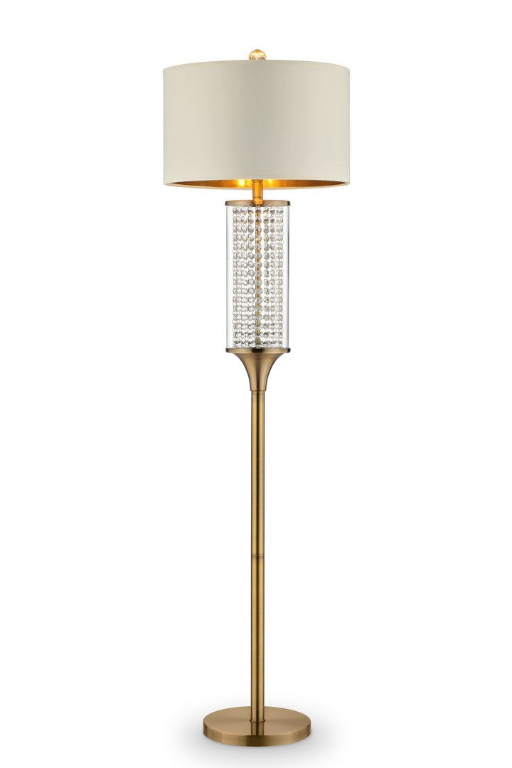 62.25 Inch Pluviam Crystal Floor Lamp Multicolor Metal