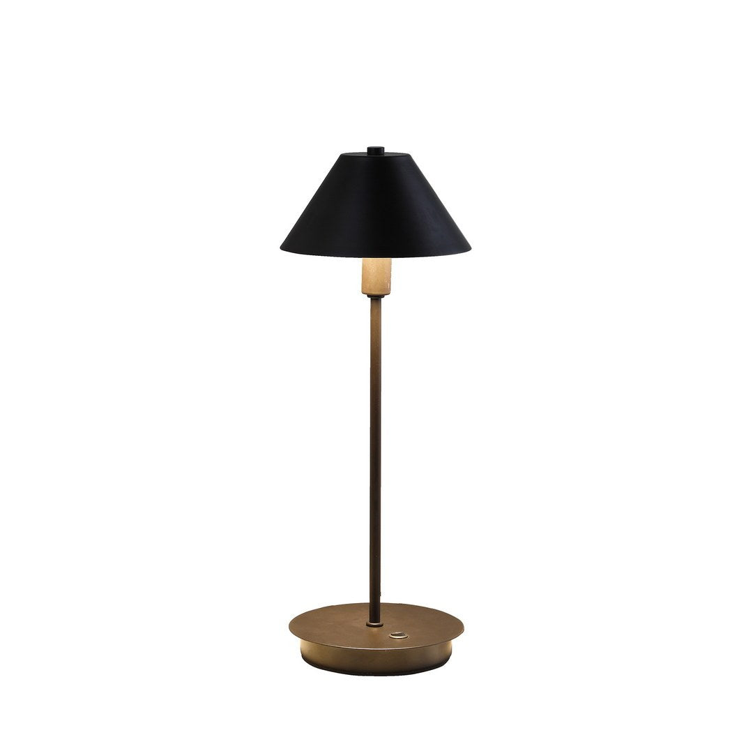 17.5" In Rowan Matte Powder Black G 9 Table Lamp Multicolor Metal