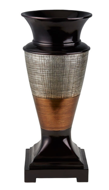 17.5" Tall Polyresin Decorative Vase "Naomi", Egyptian Design Multicolor Polyresin