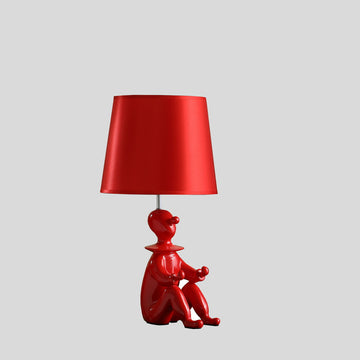 21.25" Red Modern Clown Phone Holder Resin Table Lamp Red Polyresin