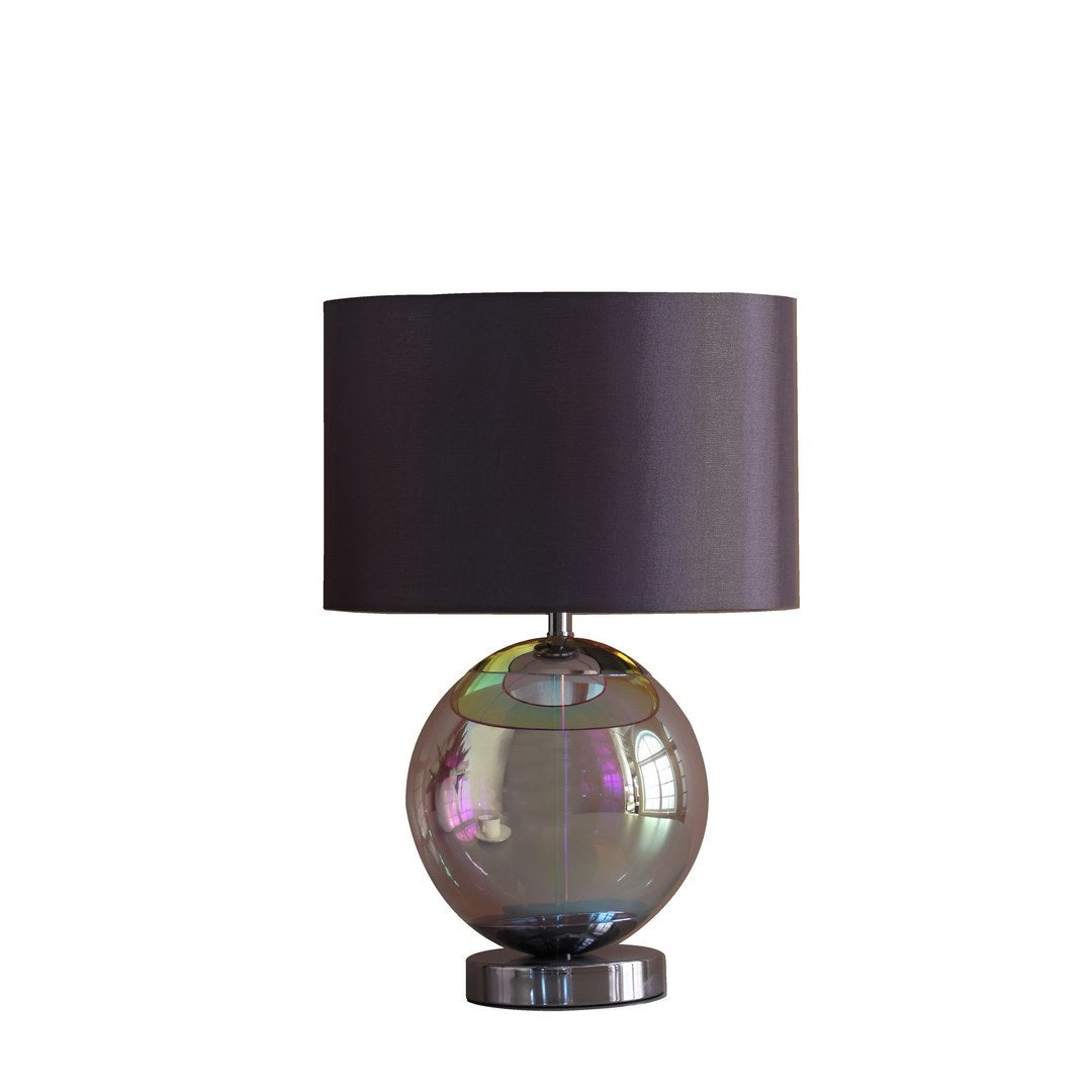 18.75 Inch Artie Orb Iridescent Chrome Table Lamp Multicolor Metal