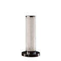 13 Inch Led Illuminari White Crystal Sand Rocks Column Table Lamp White Steel