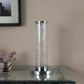 13 Inch Exposed Rope Led Minari Clear Column Floor Lamp Silver Metal