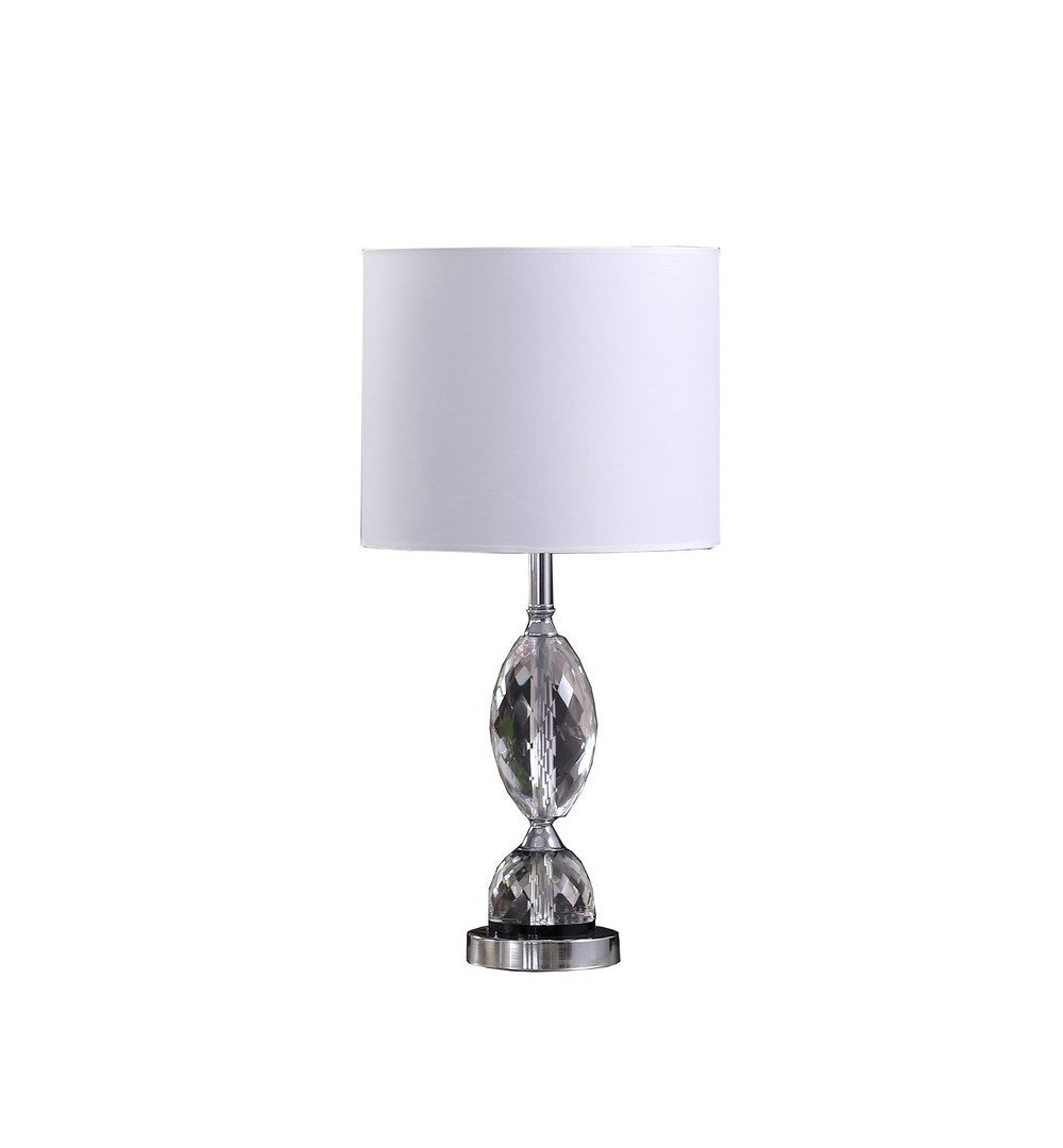 23.75" In Georgia Pear Cut Crystal Modern Table Lamp Multicolor Metal