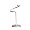 19 Inch Led Matte White Curvilinear S Curve Spiral Tube Led Table Lamp Matte White Metal