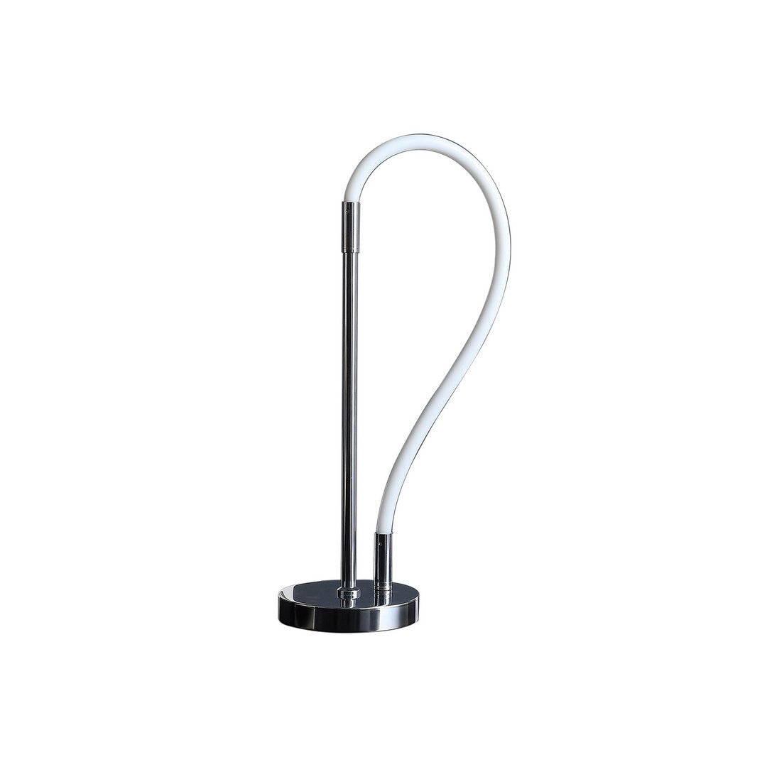 20.25" In Elastilight Led Tube W Magnetic End Contemporary Chrome Silver Table Lamp Silver Metal