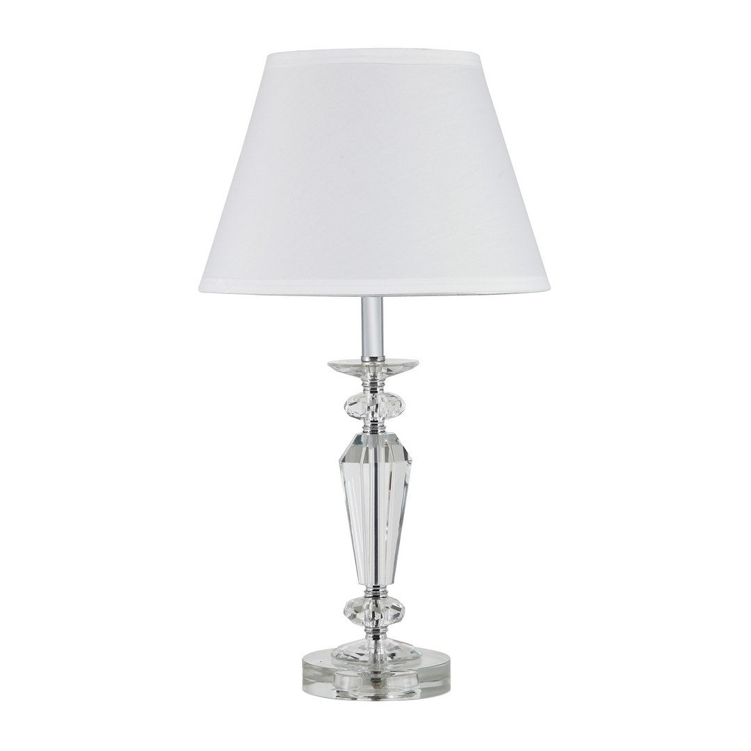 21.5" Ashford Crystal Table Lamp White Glass