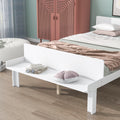 Full Bed With Footboard Bench,White Full White Wood Bedroom American Design Pine Pine