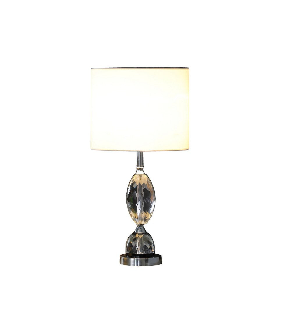 23.75" In Georgia Pear Cut Crystal Modern Table Lamp Multicolor Metal