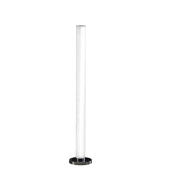 49" Led Illuminari White Crystal Sand Rocks Column Floor Lamp White Metal