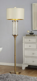 62.25 Inch Pluviam Crystal Floor Lamp Multicolor Metal