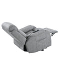 Electric Power Lift Recliner Chair For Elderly, Fabric Recliner Chair For Seniors, Home Theater Seating,Living Room Chair,Side Pocket, Remote Control,Light Gray Light Brown Wood Primary Living Space Heavy Duty Rubberwood Light Gray Polyester Power Remote