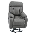 Lift Chair Recliner For Elderly Power Remote Control Recliner Sofa Relax Soft Chair Anti Skid Australia Cashmere Fabric Furniture Living Room Dark Gray Light Brown Wood Primary Living Space Heavy Duty Rubberwood Dark Gray Polyester Power Remote Medium