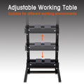 Hydraulic Shop Press ,12 Ton Capacityfloor Mount ,With Press Plates, H Frame Garage Floor Press, Adjustable Working Table Height,Black Black Steel