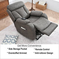 Lift Chair Recliner For Elderly Power Remote Control Recliner Sofa Relax Soft Chair Anti Skid Australia Cashmere Fabric Furniture Living Room Dark Gray Light Brown Wood Primary Living Space Heavy Duty Rubberwood Dark Gray Polyester Power Remote Medium