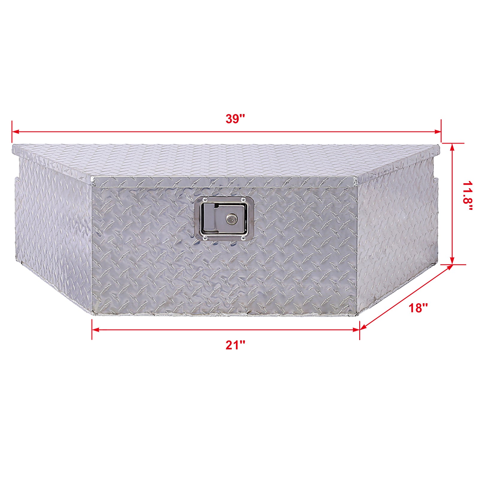 39Inch Aluminum Tool Box,Heavy Duty Truck Bed Tool Box,Outdoor Trailer Pickup Storage Tool Box,Rv Storage Organizer,Underbody Box W Lock Keys,Silver 39X16.5X11.8Inch Silver Aluminum