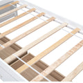 Twin Bed With 2 Drawers, Solid Wood, No Box Spring Needed , Old Sku:W50422209 Twin White Pine