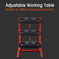 Hydraulic Shop Press ,12 Ton Capacityfloor Mount ,With Press Plates, H Frame Garage Floor Press, Adjustable Working Table Height,Red Red Steel