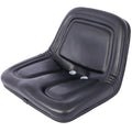 Deluxe Mower Tractor Seat Compatible With John Deere, Kubota, Allis Chalmers, Bobcat, Case Ih, Ford Holland, White, Oliver, Mpl, Moline, Massey Ferguson High Back ,With Slide Black Black Steel