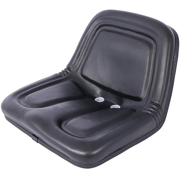 Deluxe Mower Tractor Seat Compatible With John Deere, Kubota, Allis Chalmers, Bobcat, Case Ih, Ford Holland, White, Oliver, Mpl, Moline, Massey Ferguson High Back ,With Slide Black Black Steel