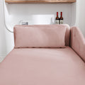 Pink Chaise Lounge Indoor,Velvet Lounge Chair For Bedroom With Storage & Pillow,Modern Upholstered Rolled Arm Chase Lounge For Sleeping With Trim For Living Room Bedroom Office Pink Velvet