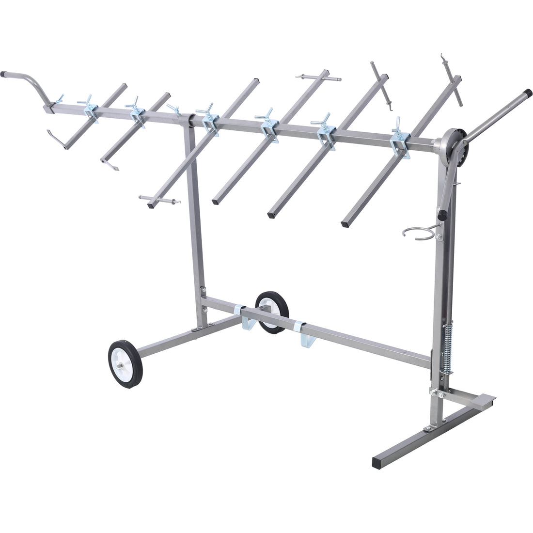Auto Paint Stand Panel Hood Hanger Spray Rack Paint Rack, 360 Rotating Paint Rack Auto Paint Stand Panel Hood Hanger For Car Bumpers Silver Steel
