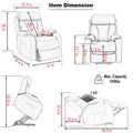 Lift Chair Recliner For Elderly Power Remote Control Recliner Sofa Relax Soft Chair Anti Skid Australia Cashmere Fabric Furniture Living Room Dark Gray Light Brown Wood Primary Living Space Heavy Duty Rubberwood Dark Gray Polyester Power Remote Medium