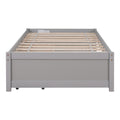 Twin Bed With 2 Drawers, Solid Wood, No Box Spring Needed ,Grey Old Sku:W50422208 Twin Grey Pine