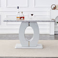Modern Simple And Luxurious Grey Imitation Marble Grain Dining Table Rectangular Office Table.Computer Table.Game Desk .Desk.For Dining Room, Living Room, Terrace, Kitchen .63''X 37'' X 36'' Bt 1280 Grey Mdf
