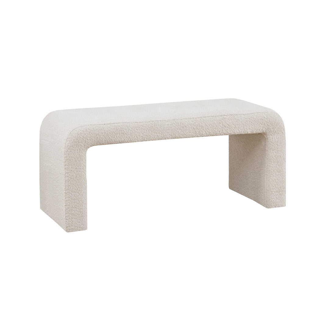 Boucle Waterfall Bench Cream Polyester