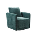 Upholstered 360 Degree Swivel Chair Green Polyester