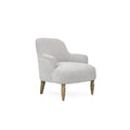 Upholstered Accent Chair Light Grey Polyester