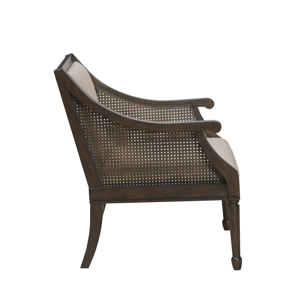 Accent Armchair Brown Polyester