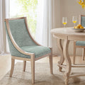 Upholstered Dining Chair With Trim Soft Green Polyester