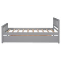 Twin Bed With Trundle, Platform Bed Frame With Headboard And Footboard, For Bedroom Small Living Space,No Box Spring Needed,Grey Old Sku:W50422210 Twin Grey Pine