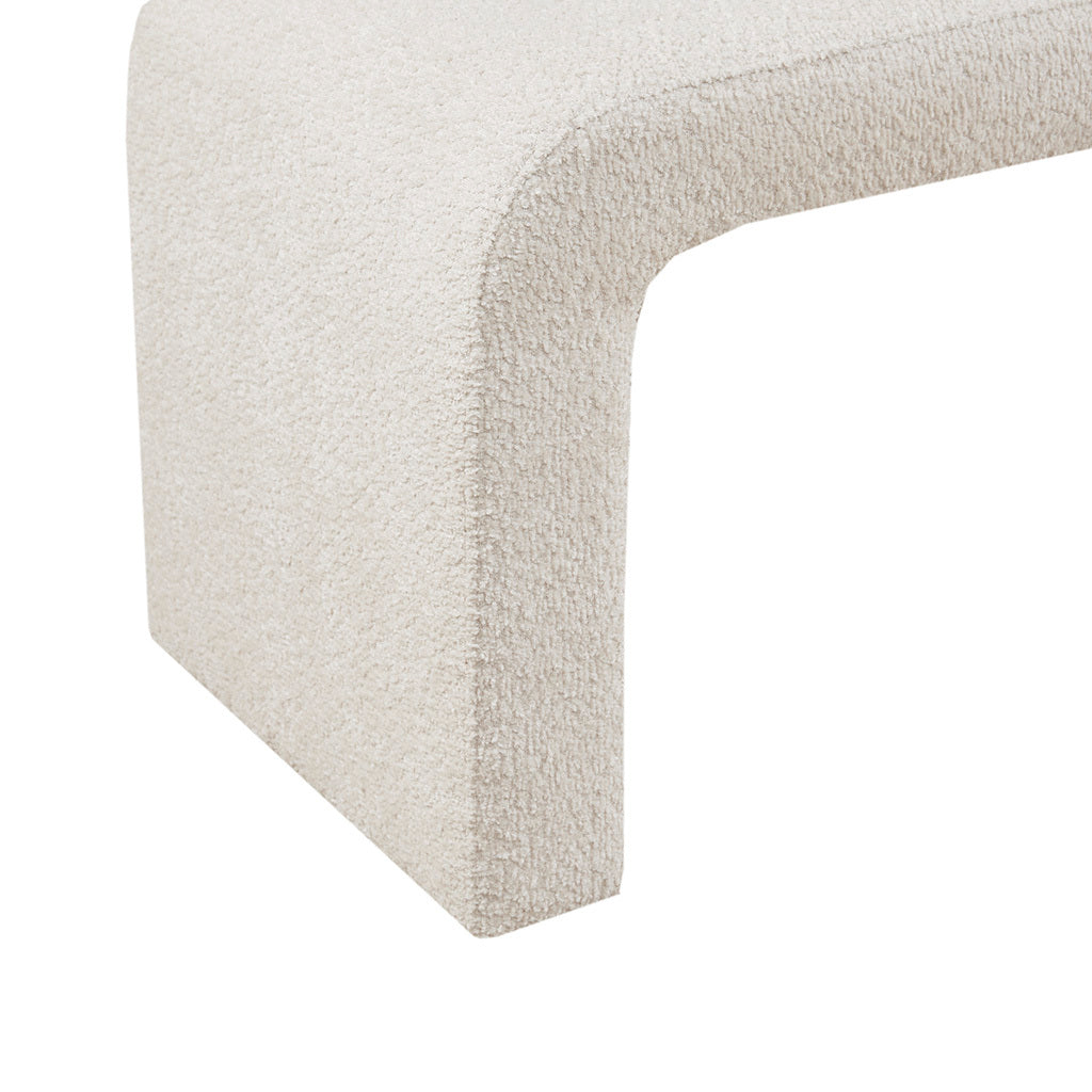 Boucle Waterfall Bench Cream Polyester