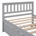 Twin Bed With Trundle, Platform Bed Frame With Headboard And Footboard, For Bedroom Small Living Space,No Box Spring Needed,Grey Old Sku:W50422210 Twin Grey Pine