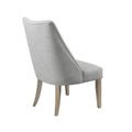 Upholstered Dining Chair Set Of 2 Light Grey Polyester