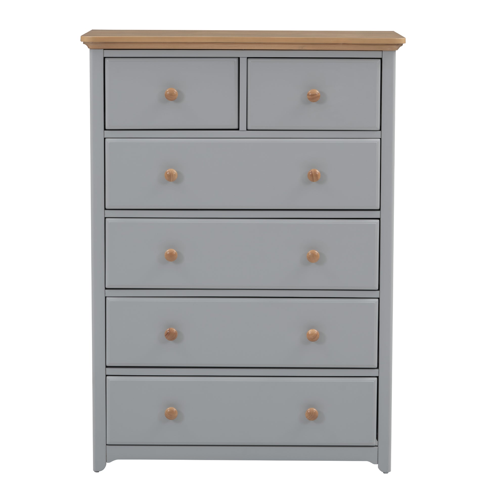 Rustic Wooden Chest With 6 Drawers,Storage Cabinet For Bedroom,Gray Natrual Gray Wood