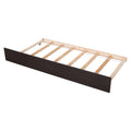 Twin Bed With Trundle, Platform Bed Frame With Headboard And Footboard, For Bedroom Small Living Space,No Box Spring Needed,Espresso Old Sku:W50440557 Twin Espresso Pine