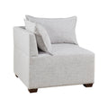 Modular Corner Chair Ivory Polyester