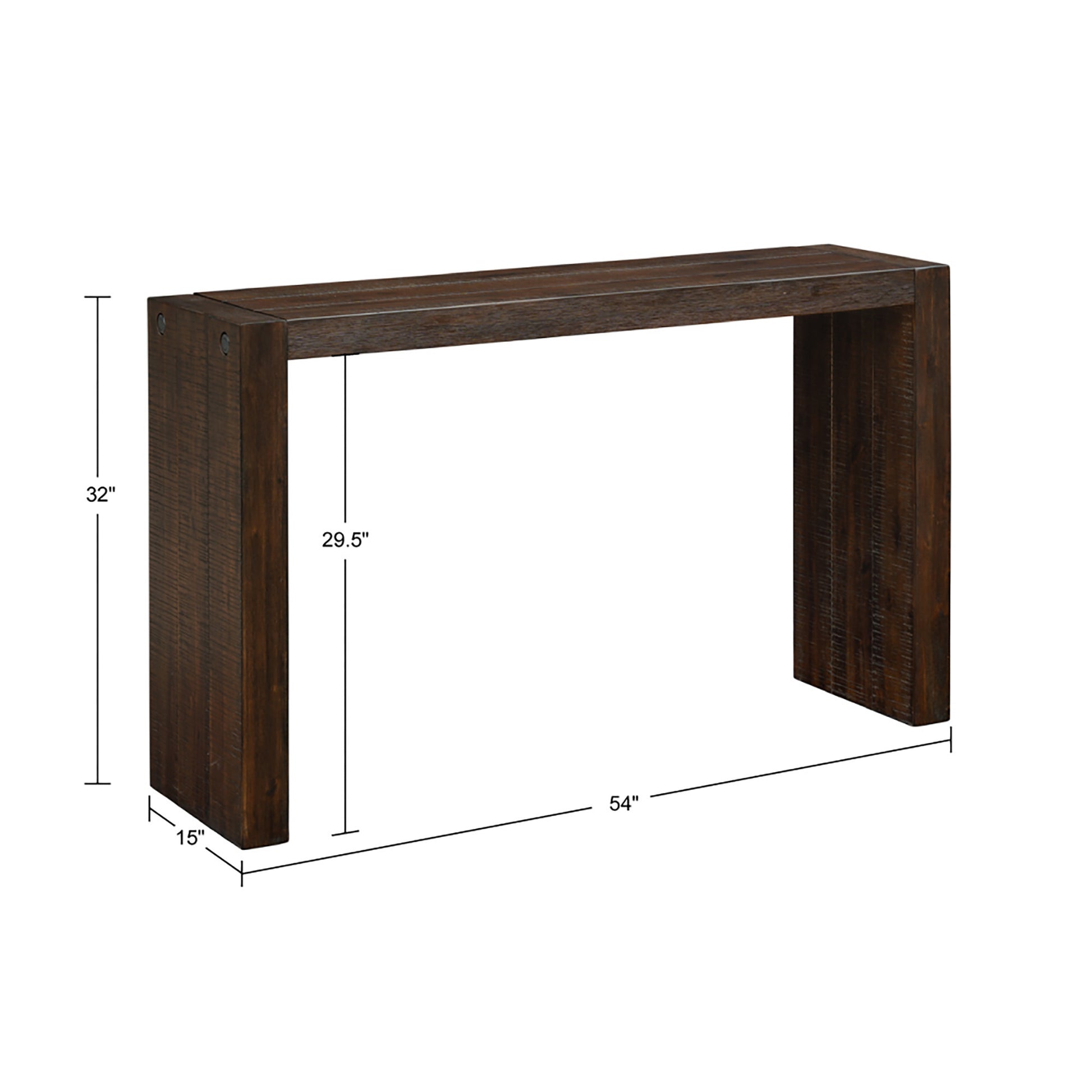 54" Console Table Brown Wood