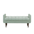 Upholstered Modern Accent Bench Seafoam Polyester