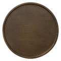Pedestal Accent Table Bronze Wood