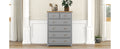 Rustic Wooden Chest With 6 Drawers,Storage Cabinet For Bedroom,Gray Natrual Gray Wood