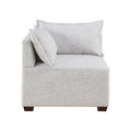 Modular Corner Chair Ivory Polyester