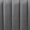 Channel Tufted Swivel Armchair Gray Polyester