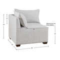 Modular Corner Chair Ivory Polyester