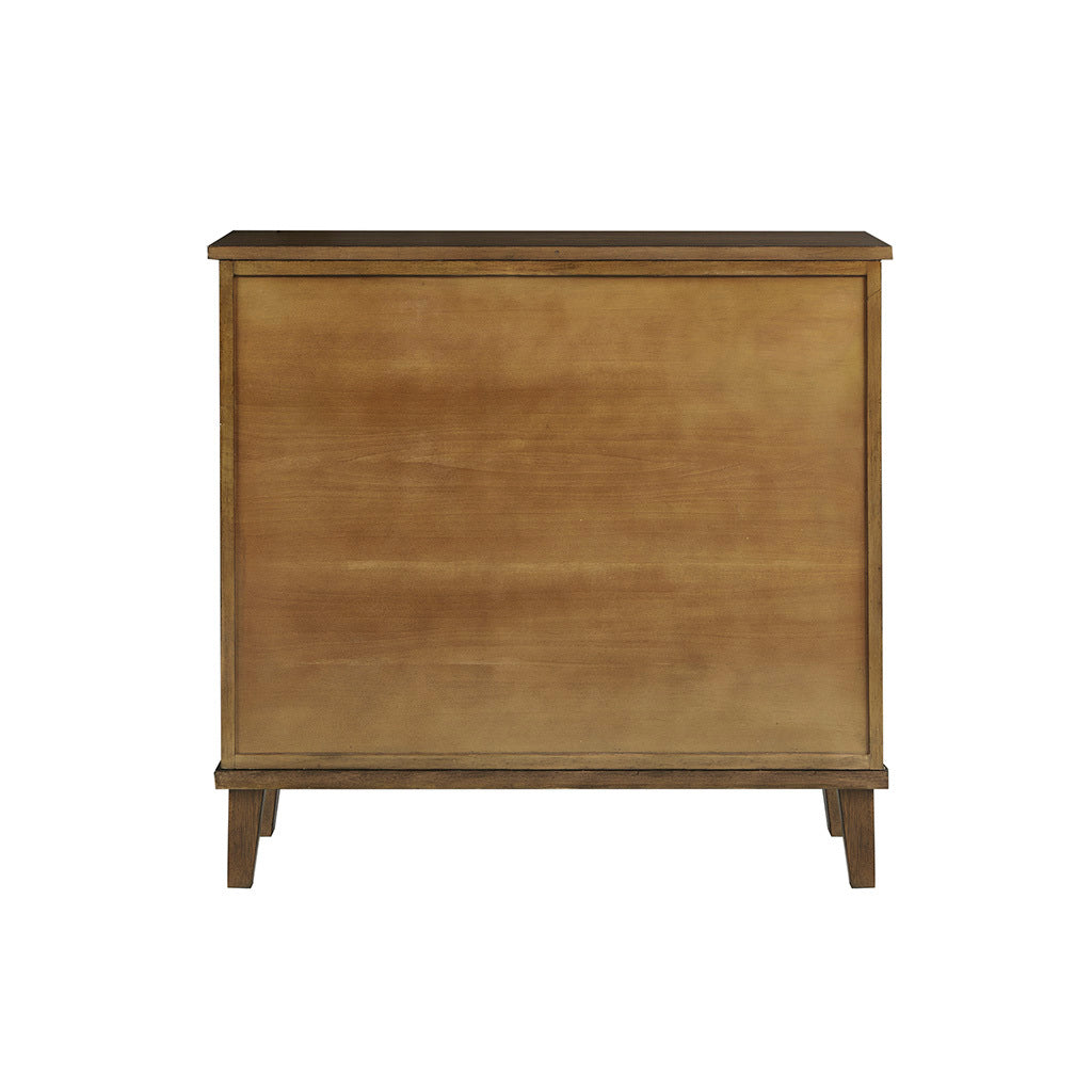 Handcrafted Seagrass 2 Door Accent Chest Natural Wood