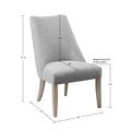 Upholstered Dining Chair Set Of 2 Light Grey Polyester